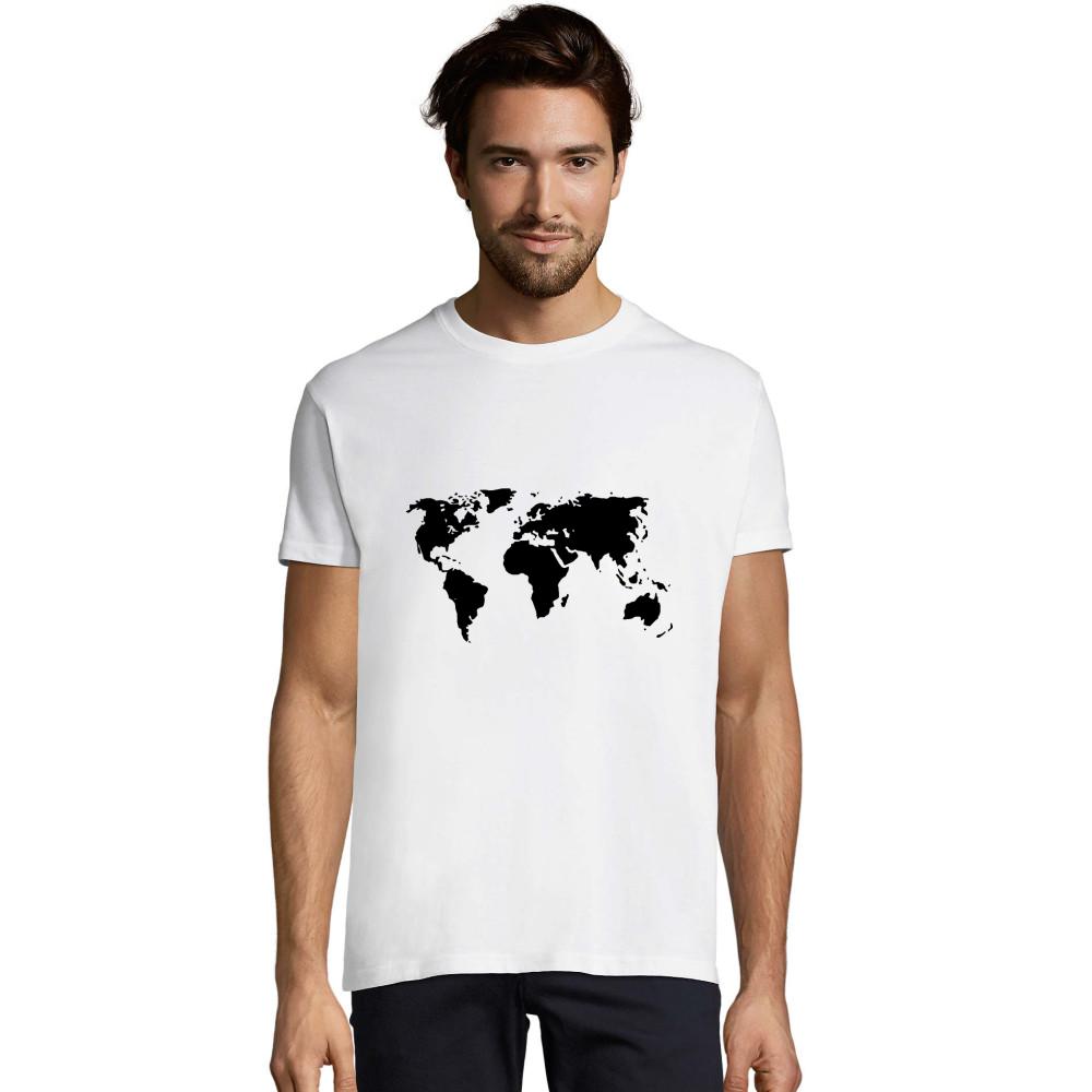 Weltkarte schwarzes Imperial Fit T-Shirt