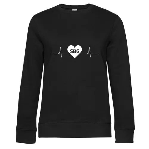 Strasburg SBG Nummernschild Herzschlag Sweat Frauen Queen Crew Neck