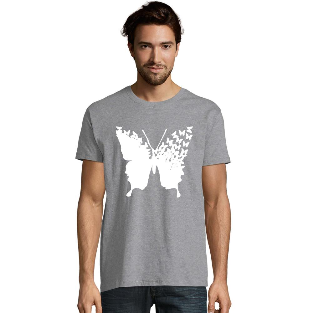 Graues Schmetterlinge T-Shirt