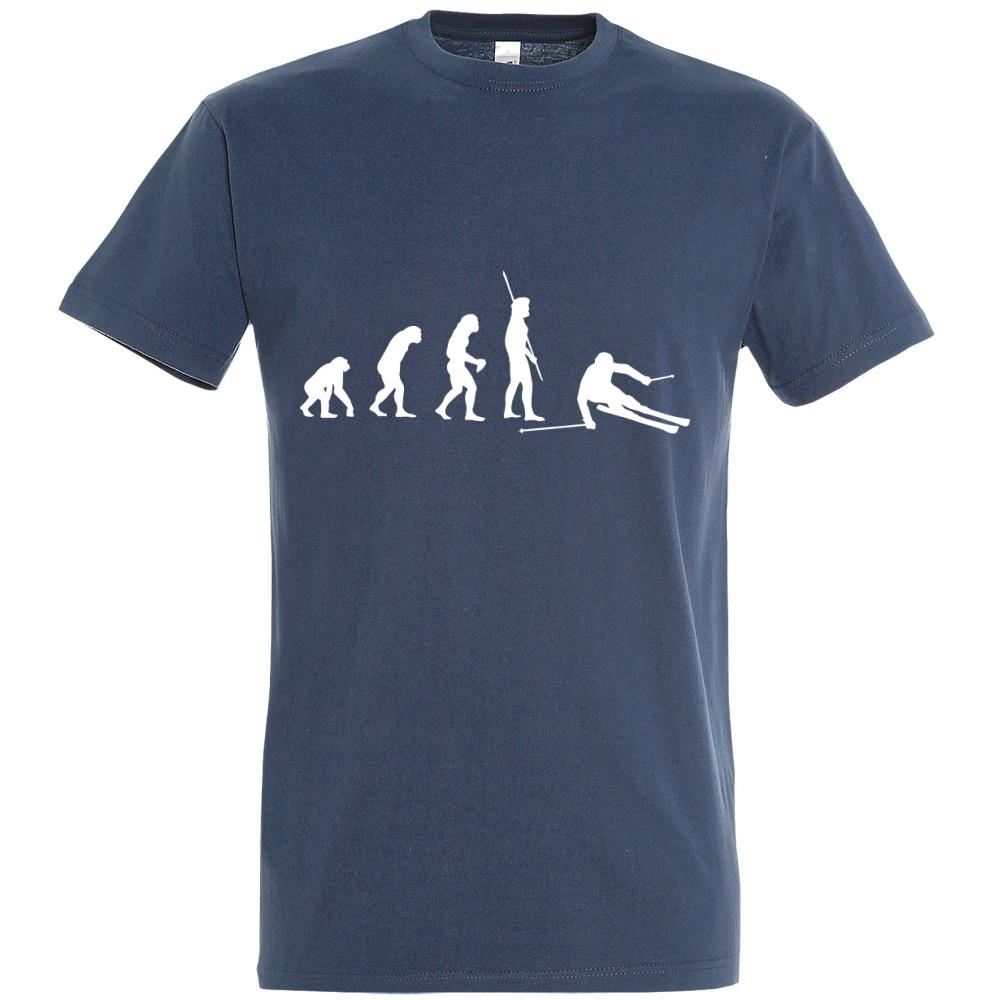 Evolution Skifahrer Abfahrt T-Shirt